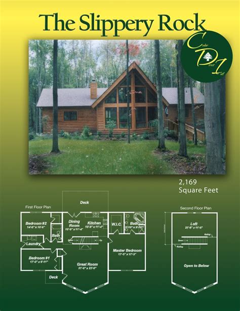 Cedar Diect Log Homes The Slippery Rock 2,169 Square Feet | Log home ...