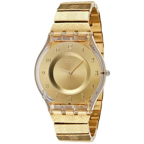 Swatch Women's Skin SFK355G Gold Stainless-Steel Swiss Quartz Fashion Watch - Walmart.com