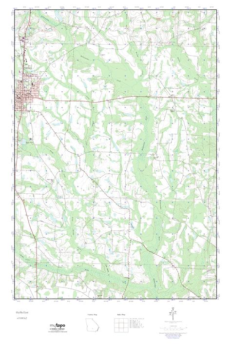 MyTopo Ocilla East, Georgia USGS Quad Topo Map