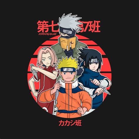 Time Seven Design | Naruto teams, Naruto t shirt, Anime tshirt