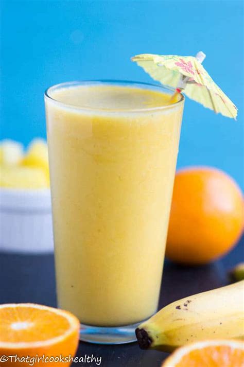 Orange pineapple banana smoothie - That Girl Cooks Healthy