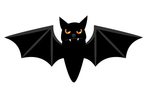 Halloween flying bat isolated on white vector (843486) | Illustrations | Design Bundles