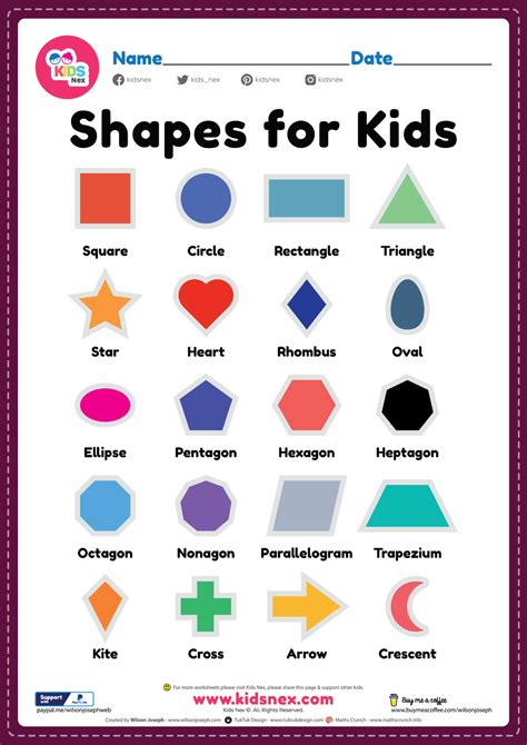 Shapes For Kids, Basic Shapes, Heptagon, Kids English, Educational Activities, Kindergarten ...