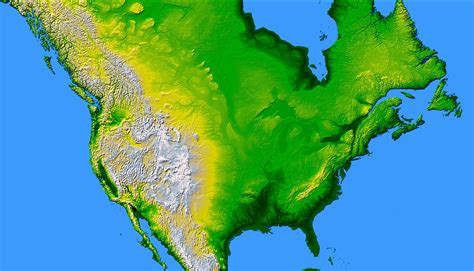 Elevation Map Of North America Large World Map | Images and Photos finder