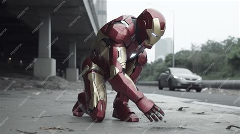 Premium AI Image | Iron man in a scene from the movie iron man