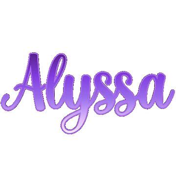 "Alyssa Bubble Letter Name Cursive Caligraphy Ombré Violet Lavender" Art Board Print for Sale by ...