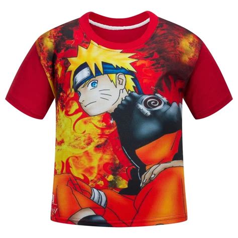 2018 Naruto Uzumaki T shirts Summer Top Tees Cotton Boys Clothes Kids Tops tshirt Anime Summer ...