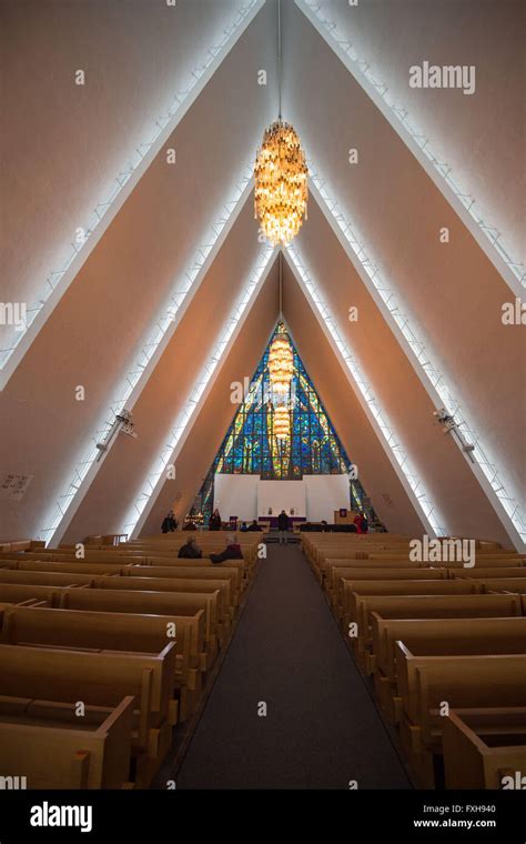 Tromso arctic cathedral interior hi-res stock photography and images ...