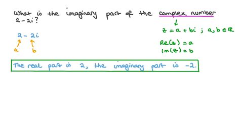 Question Video: Identifying the Imaginary Part of a Complex Number | Nagwa