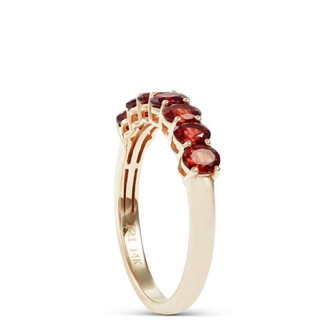 Oval Garnet Ring, 14K Yellow Gold