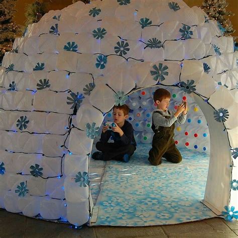 Milk jug igloo … | Crafts for kids, Diy crafts lights, Christmas crafts ...