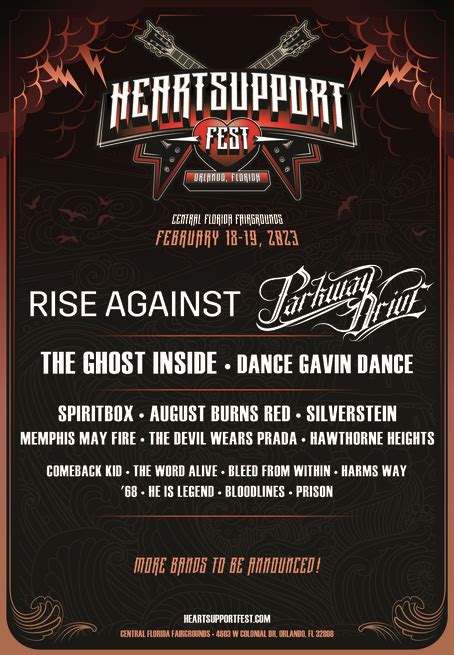 HeartSupport Fest 2023 Orlando Line-up, Tickets & Dates Feb 2023 – Songkick