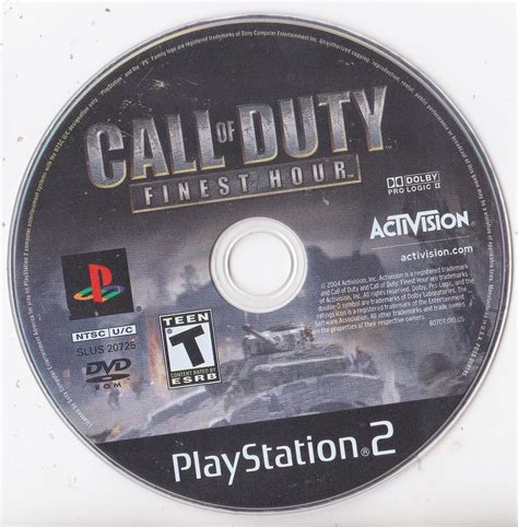 Call Of Duty Finest Hour PS2 Sony Playstation 2 Video Game | Playstation, Sony playstation ...