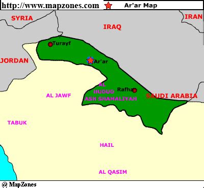 Arar Map - Saudi Arabia