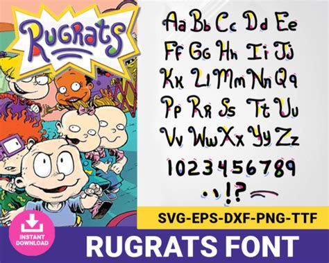 Rugrats Font-Alphabet SVG – Amazing & Lovely Crafting SVG – Craft | svgforcrafters.com