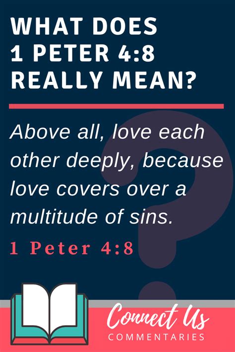 1 Peter 4:8 Meaning of Love Covers a Multitude of Sins – ConnectUS