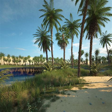 Scene oasis desert 3D - TurboSquid 1233180