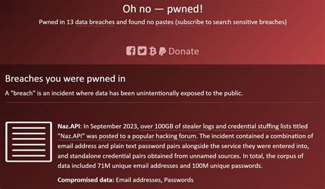 Have I Been Pwned adds 71 million emails from Naz.API stolen account ...