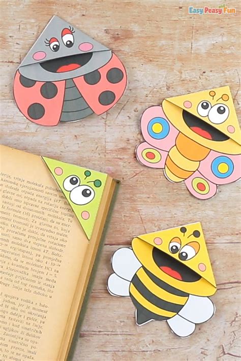 Bugs Corner Bookmarks With Template - Easy Peasy and Fun