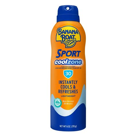 Banana Boat Sport CoolZone Clear Sunscreen Spray SPF 30, 6 oz - Walmart.com - Walmart.com