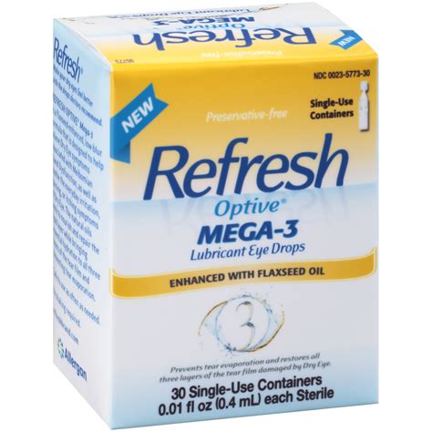 Refresh Optive Lubricant Eye Drops Mega-3, 30 Ct - Walmart.com - Walmart.com