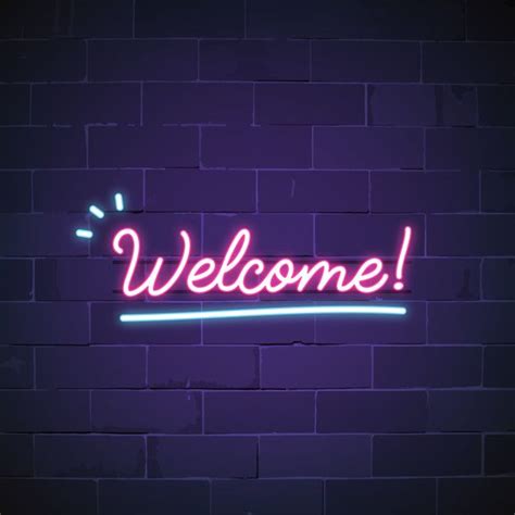 Free Vector | Welcome in neon sign vector | Neon signs, Neon, Neon wallpaper