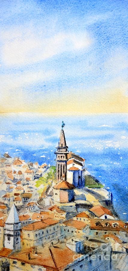 Slovenia #11 17x36cm 2018 smal drawing Painting by Nenad Kojic Watercolours | Fine Art America