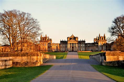 Blenheim Palace and Gardens without People during Sunset. 10/02/2015 ...