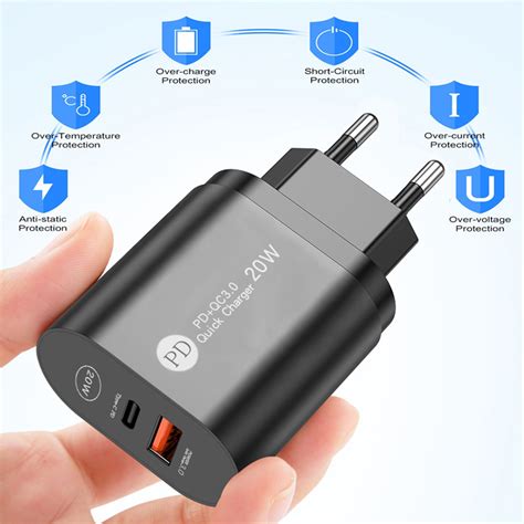 NGHnuifg 12W USB C Fast Charger Port PD Powered + Fast Charger Wall ...