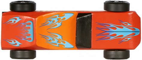 Blue Flames Decal for Pinewood Derby Cars