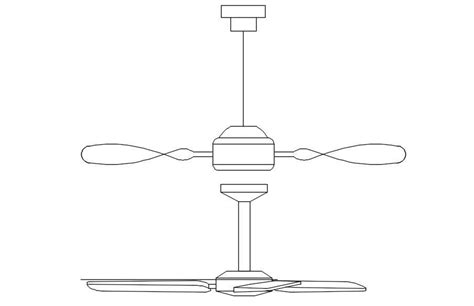 Ceiling fan design in AutoCAD 2D drawing, dwg file, CAD file - Cadbull