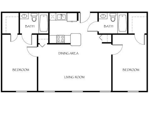 2Br 2 Bath Floor Plans - floorplans.click