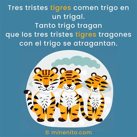 Trabalenguas tres tristes tigres 🧡 | Minenito