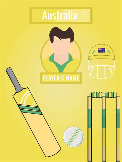 Country Australia Cricket Icons Set 12669706 Vector Art at Vecteezy