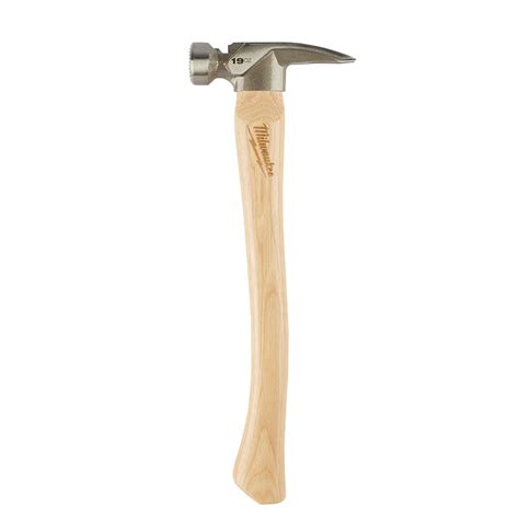 Milwaukee 19 oz. Wood Milled Face Hickory Framing Hammer-48-22-9419 ...