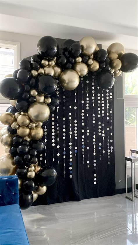 121pcs Party Balloon Arch kit Black Gold Balloons Party Decoration (12 in 2022 | 50th birthday ...