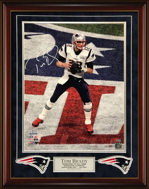 Tom Brady Autograph Photo SBLIII NFL logo Framed 23x29 Fanatics ...