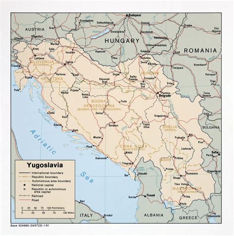 Yugoslavia Map Coloring Pages - Learny Kids