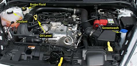 Ford Fiesta Engine picture for driving test show tell questions