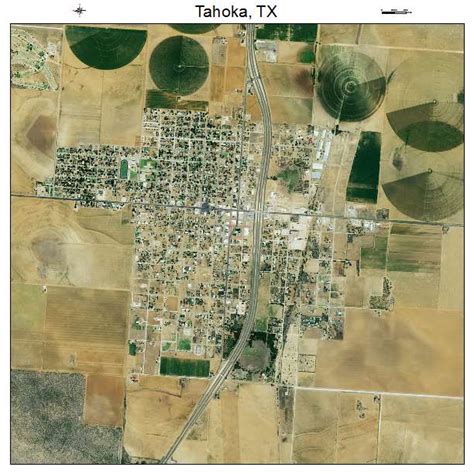 Aerial Photography Map of Tahoka, TX Texas