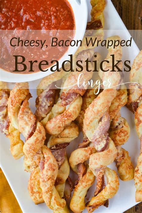 Bacon Wrapped Cheesy Breadsticks Recipe | Recipe | Homemade breadsticks, Cheesy breadsticks, Bacon