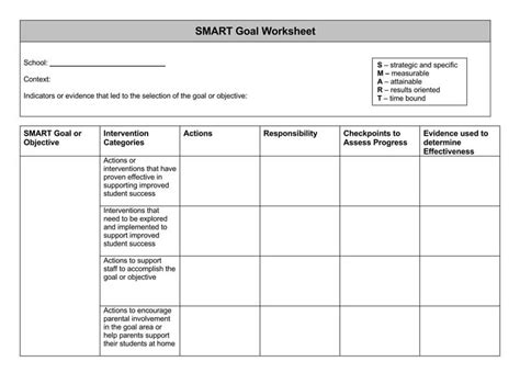 45+ Free SMART Goals Worksheets & Templates (Excel | Word)