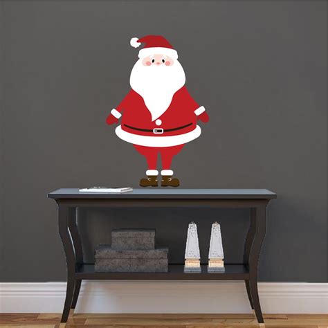 Christmas Santa Wall Decal Mural - Christmas Santa Wall Design - Removable Christmas Santa Wall ...