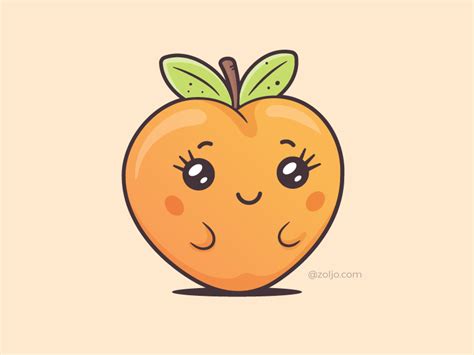 Kawaii Peach | Cute doodle art, Kawaii drawings, Cute kawaii drawings