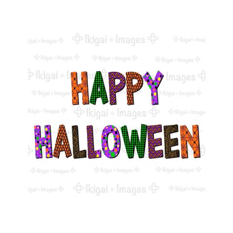 Happy Halloween PNG Word Art Halloween Party Printable | Etsy