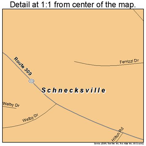 Schnecksville Pennsylvania Street Map 4268192