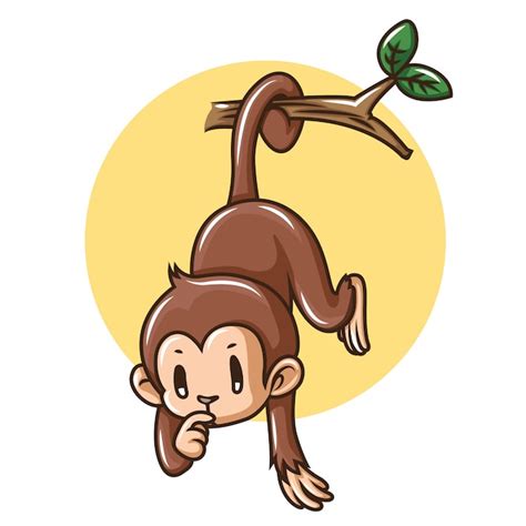 Cute monkey cartoon | Premium Vector