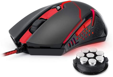 Redragon M601 Ratón para juegos con cable rojo LED 3200 DPI 6 botones ergonómico CENTROPHORUS ...
