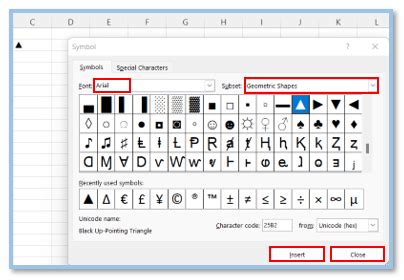 Insert the Delta Symbol in Excel