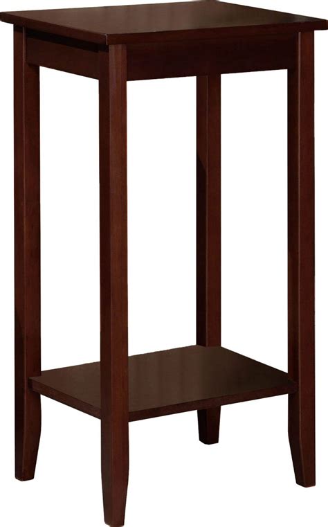Amazon.com - Dorel Home Products coffee brown Tall End Table - Side Table Tall End Tables, End ...
